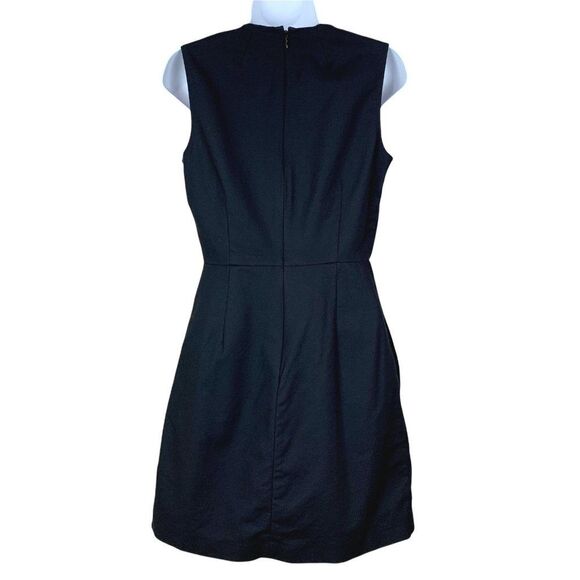 Gap 6 Sheath Dress Sleeveless Black Short Length Stretch Pockets Zip Back - Picture 4 of 7